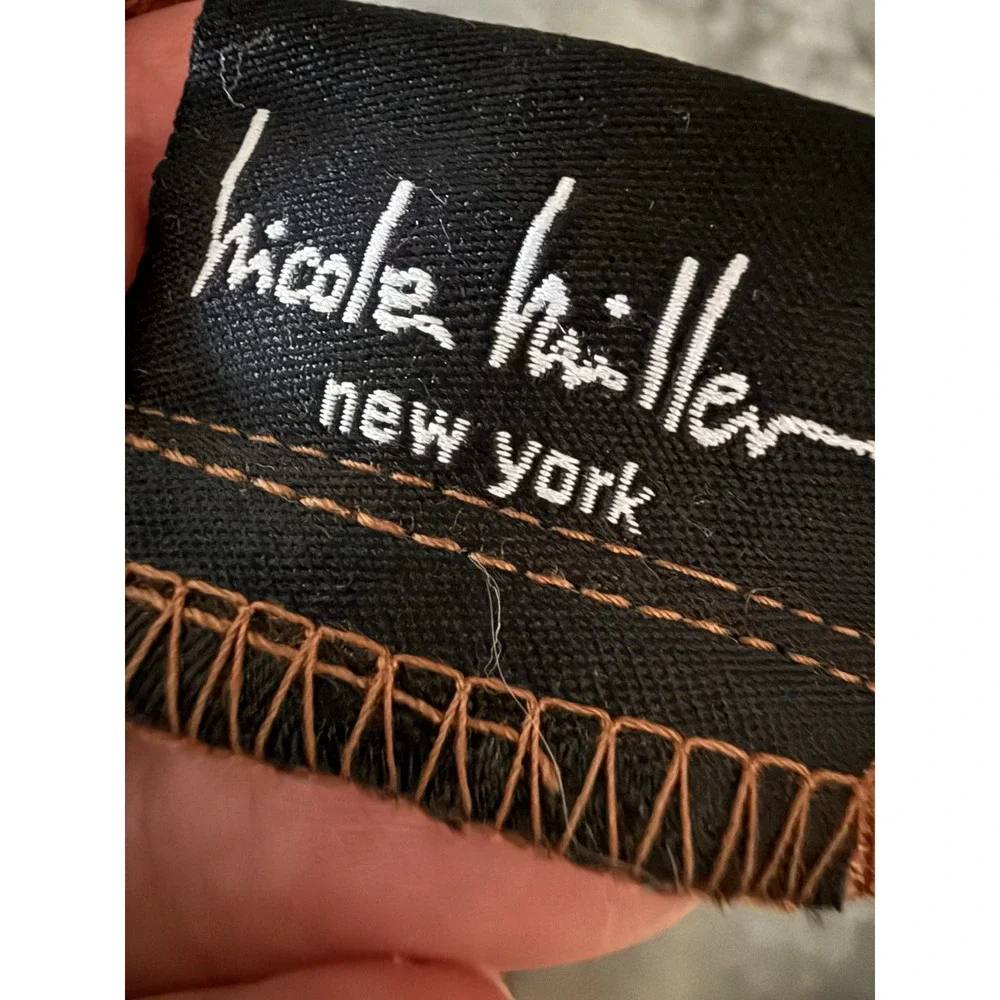Nicole Miller NY Pillow Cover 28x21 Brown Gold Cut Velvet Medallion Chenille